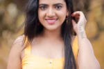 Harshitha Gowda In Yellow Dress Hot Stills